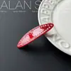 Un Nuevo Pasador de Acetato Estilo Coreano de Lan, Pasador Vintage de Pedrería de Lujo Ligero, Pinza de Resorte para Mujer, Pasador para Flequillo, Accesorio para el Cabello