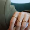 Anillo de dedo índice hueco con articulación ósea, joyería de viento frío de moda francesa, no se decolora, nicho transfronterizo de acero de titanio al por mayor