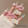 Pinza para el pelo de niño con lazo de mariposa, pinza lateral, pasador para la parte trasera de la cabeza, pinza para el pelo de princesa, pinza para el flequillo, accesorio para el pelo de niñas