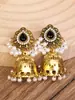 Pendientes de Campana con Pedrería Retro Europeos y Americanos Transfronterizos, Estilo Étnico Vintage, Versátiles y Elegantes, Estilo Bohemio Indio