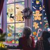 Pegatinas decorativas navideñas para vidrio, barra de caramelos navideña con diseño de hombre de dulces, pegatinas electrostáticas, productos navideños, pegatinas decorativas para ventanas de fiesta