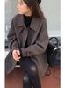 Abrigo de Lana de Largo Medio para Mujer, Talla Actualizada, Estilo Blogger INS, Temperamento Francés, Retro, con Solapa Sencilla