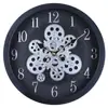Reloj de Pared Mecánico de Engranajes Giratorios Retro Americano Decoración para Sala de Estar Dormitorio Reloj Creativo Estilo Industrial Reloj