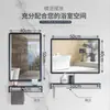 Espejo de Baño Inodoro Inodoro Espejo de Cristal Espejo Cuadrado Colgante de Pared Sin Perforaciones Colgante Horizontal Colgante Vertical Soporte de Espejo
