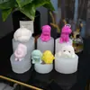 Nuevo Producto Veladora Perfumada Perro Osito Estéreo 3D Adorno de Yeso Molde de Silicona para Pastel de Fondant Chocolate