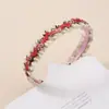 Diadema Bordada de Flores Estilo K para Niños, Diadema de Encaje Linda para Niña, Accesorios para el Cabello Estilo Princesa Bebé, Accesorios para la Cabeza de Niños