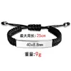 Pulseras Trenzadas Transfronterizas Europeas y Americanas Palabra en Blanco Sin Palabras Láser Material Láser Listo para Grabar Pulsera de Acero Inoxidable de Regalo