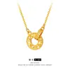 Diseño de Lujo Ligero, Cadena Entrelazada de Hielo Triturado Brillante, Oro de Arena Vietnamita, Collar para Mujer, Venta al por Mayor