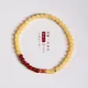 Pulsera de Jade de Pez Koi Dorado Estilo Fino de 4 mm Arena Púrpura Cera de Abeja de Segunda Generación Pulsera para Mujer Regalo de Vacaciones