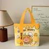 Bolsa de Hombro Dulce y Linda con Alto Valor Estético, Diseño de Dibujos Animados de Moda, Bolsa de Lona Versátil para Mujer, Bolso de Hombro Abierto para el Trabajo