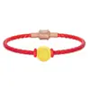 Cada examen pasará el brazalete de oro fútbol femenino oro 999 cuentas de transferencia cuerda roja regalo para hombre palabra de victoria dios del examen pulsera