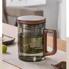 Copo Separador de Chá Atacado Transfronteiriço, Copo de Água para Escritório de Alto Borossilicato Resistente a Altas Temperaturas, Caneca de Chá para Presente Empresarial