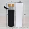 Copo de Energia de Cristal Natural Cascalho de Cristal Tampa de Bambu Compartimento de Boca Larga Copo de Vidro Copo para Beber Chá Garrafa de Água Logo