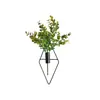 Jarrón Sencillo con Forma de Diamante para Sala de Estar y Dormitorio, Decoración Creativa de Plantas Verdes para Montar en la Pared, Adorno de Hierro para Colgar en la Pared