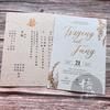 600g Papel de Algodón Letterpress Impresión Letterpress Estilo Hong Kong Doble Cara Dorado Invitación Tarjeta de Invitación Personalización