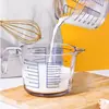 Taza medidora de vidrio con escala, asa y filtro, Taza de cocina resistente a altas temperaturas para hornear y batir huevos, Taza especial para calentar leche