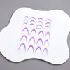Arte de Uñas Degradado Francés Stickers Media Luna Sonrisa Stickers Ultrafinos Línea Francesa Arco Stickers Auxiliares Calcomanías para Uñas Joyería