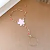 Pulseira Colar de Flores com Gotejamento de Resina e Strass Transfronteiriço Europeu e Americano Estilo Ins Corrente da Clavícula Colar de Luxo Leve Toque de Alta Qualidade Acessório para Mulheres
