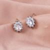 Europa e Estados Unidos cross-border fashion simples ultra-flash zircão brincos redondos requintados diamante zircão brincos de cristal brincos mulheres