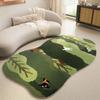 Alfombra Asimétrica Imitación Cachemira, Sala de Estar con Forma Especial, Sofá de Lujo Accesible de Alta Gama, Mesa de Centro, Alfombra para Dormitorio Resistente a las Manchas y de Fácil Cuidado