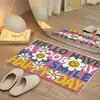 Alfombra de Imitación Cachemir con Dibujo de Girasol Transfronteriza para el Hogar, Baño, Puerta, Resistente a Manchas y Fácil de Cuidar, Felpudo, Alfombrilla para el Suelo del Baño