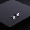 Aretes de trébol de cuatro hojas de plata esterlina s999 Di Feng para mujer, diseño minoritario con sentido, aretes de pie de oreja de plata, una generación de accesorios