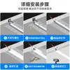 Luminária Linear LED de Sobrepor com Teto Pré-Embutido de Liga de Alumínio Cinza, Luminária Linear de Borda Cob, Perfil Embutido para Canal de Luz