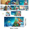 Tarjetas de Felicitación Navideñas Populares Transfronterizas Multiserie Hechas a Mano con Diamantes Juego de 9 Piezas con Sobres Pegatina de Diamante Dibujos Animados Juego de 6 Piezas
