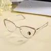 Gafas de Metal de Color Cambiante Anti-Luz Azul Tendencia Europea y Americana para Mujer Gafas Lisas de Moda Transfronterizas INS