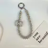Cadena para Teléfono con Borla y Pedrería Colgante de Perlas de Pedrería Lujoso y Exquisito Cadena de Muñeca con Perlas de Cristal de Gama Alta Lujo Ligero Gama Alta