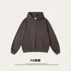 2025 Más Vendido Otoño Estilo Americano Básico Peso Pesado Felpa con Capucha Sudadera para Hombre Color Sólido Sudadera para Pareja Venta al por Mayor