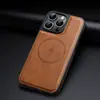 Nueva Funda Magnética Anti-Caída de Gama Alta Adecuada para iPhone 17 Funda de Teléfono 18 Promax Piel de PU 16 Funda de Cuero
