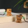Pau-rosa Sândalo Verde Esculpido Desenho Animado Urso Morango Fofo Corrente para Celular Chaveiro Decoração de Mochila Pingente Portátil Joia