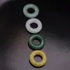 Acessórios de anel de corrida de 16mm anel de jade branco anel de rosquinha de jade fivela segura colar colar para clavícula pingente pingente pingente