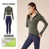 Traje de yoga otoño e invierno forrado de polar engrosado ropa de yoga terciopelo compuesto pantalones de yoga elásticos ropa exterior cálida ajustada traje de fitness
