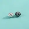 Estilo Chino Nuevos Accesorios de Nudo Chino Cuentas Espaciadoras de Plata de Ley S925 Cuentas de Linterna de Nudo Chino Cuentas Cilíndricas Pulsera Cuentas de Transferencia