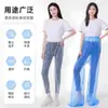 Pantalones de Lluvia Desechables, Pantalones de Lluvia Engrosados con Cubrepiés, Impermeable Largo Portátil para Exteriores, Unisex Impermeable para Rafting