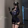 Lingerie Sexy Boate Policial Motociclista Feminina Cos Zíper Duplo Livre para Tirar Virilha Uniforme de Role-Playing Paixão Feminina