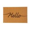 Felpudo Simple para Puerta de Entrada con Bucle de Alambre Color Coco Marrón de PVC, Varios Diseños Disponibles, Personalizable, Felpudo Antideslizante y Resistente al Desgaste