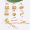 Accesorios de borlas huecas con incrustaciones de oro francés antiguo de Nepal, accesorios para pulseras y collares con cuentas, venta al por mayor