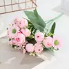 Decoración para el Hogar Flores Artificiales, Capullos Pequeños de Margarita, Decoración Suave de Interior, Arreglos Florales, Pared de Fondo para Bodas, Arreglos Florales al por Mayor