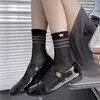 Calcetines Finos de Verano para Mujer, Calcetines Holgados de Punto Calado de Lunares hasta la Mitad de la Pantorrilla, Calcetines Largos Versátiles Estilo Miu Coreano, Calcetines de Algodón Puro para Mujer
