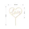 Amor Viruta de Madera Decoración de Pastel de Madera Regalo Decoración Mesa de Postres de Boda Fiesta de Cumpleaños Día de San Valentín Disfraz