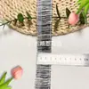 Suministrado directamente por el fabricante: Adorno de Flecos Blanco y Negro, Fleco Plano, Encaje de Borlas, Cinta, Accesorios para Ropa, Cortinas, Manteles, Accesorios Textiles para el Hogar
