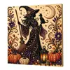 Kit de Pintura de Pérolas 5D Transfronteiriço Amazon Dia das Bruxas DIY - Série de Pintura de Diamantes de Pérolas Magia da Bruxa de Halloween