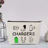Nueva Bolsa de Maquillaje Impermeable de Lino de Amazon Más Vendida Bolsa de Cosméticos para Maestra Bolso de Mano Neceser Bolsa de Almacenamiento Bolsa Pequeña de Tela