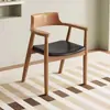 Silla de Comedor Nórdica de Madera Maciza Silla con Respaldo Presidencial Restaurante Kennedy Hiroshima Silla Simple para Reuniones en Casa Conferencia Ocio