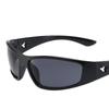 Nuevas Gafas de Sol Plateadas a Prueba de Viento Moda Europea y Americana Street Style Gafas de Hip-hop Espejo para Ciclismo Venta al por Mayor Representante