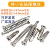 Tornillos Autorroscantes de Acero Inoxidable de Cabeza Plana Phillips Extra Pequeños, Cabeza Avellanada Pequeña, Cabeza Plana Pequeña, Tornillos Autorroscantes para Fijar Pantallas