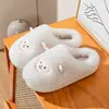 Chinelos de Algodão Desenho de Coelho para Mulheres, Fofos e Quentes, Adequados para Uso Externo no Inverno, Novo Modelo 2026, Chinelos Pelúcia para Casa para Meninas